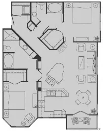 Tuscany Court Apartments Houston Apartments Floor Plan 12