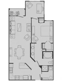 Tuscany Court Apartments Houston Apartments Floor Plan 5