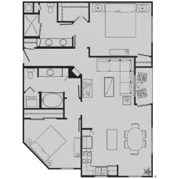 Tuscany Court Apartments Houston Apartments Floor Plan 9