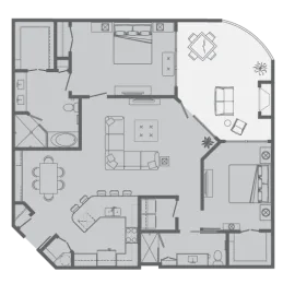 Tuscany Walk Houston Apartment Floor Plan 10
