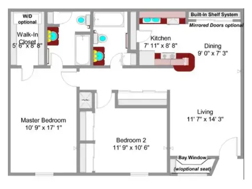 Walden of Westchase Houston Apartment Floor Plan 3