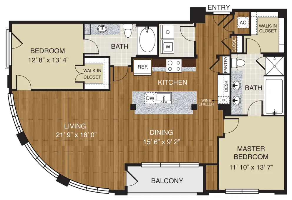 WaterWall Place Houston Apartments Floor Plan 13
