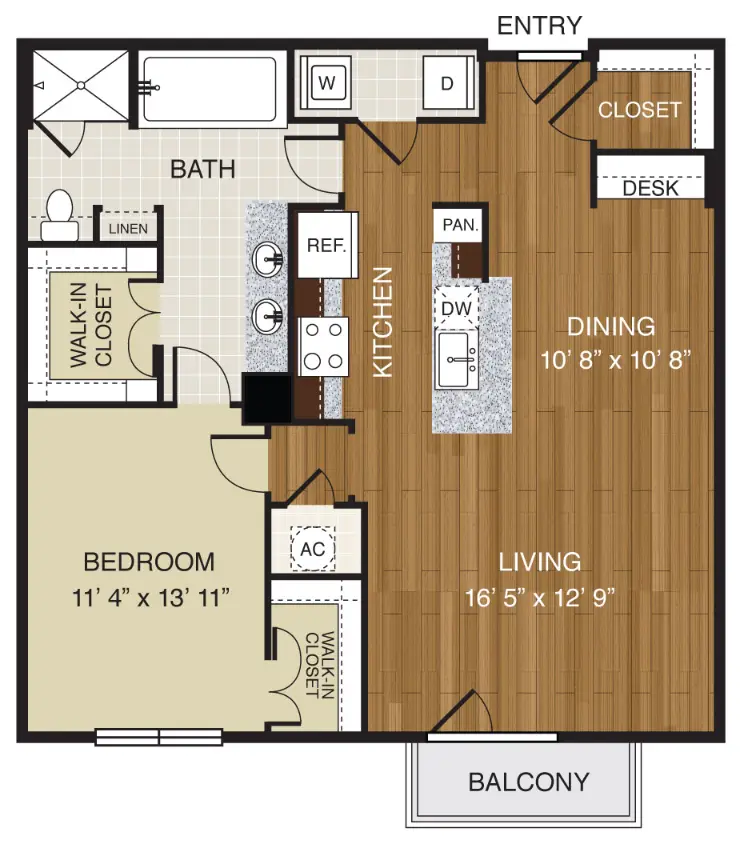 WaterWall Place Houston Apartments Floor Plan 6