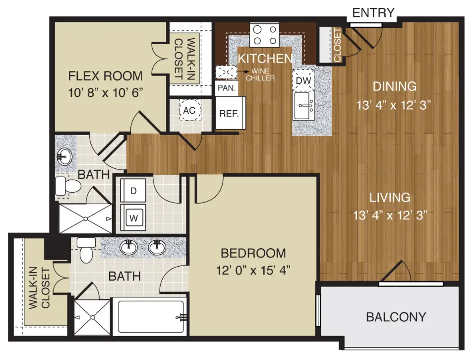 WaterWall Place Houston Apartments Floor Plan 8