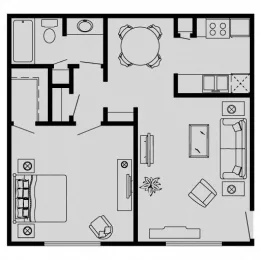 Waters of Winrock Apartments Apartments Floor Plan 1