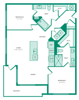 West End Richmond Houston Apartments Floor Plan 10