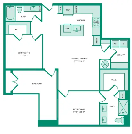 West End Richmond Houston Apartments Floor Plan 11