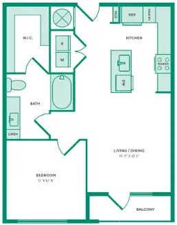West End Richmond Houston Apartments Floor Plan 2