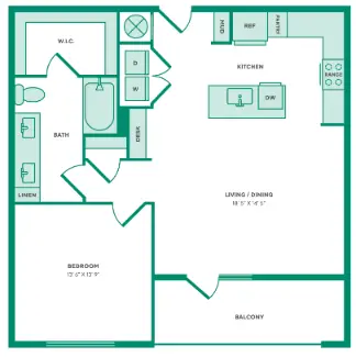 West End Richmond Houston Apartments Floor Plan 5