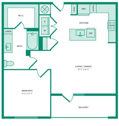 West End Richmond Houston Apartments Floor Plan 6