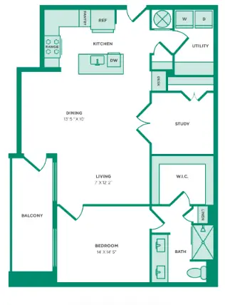 West End Richmond Houston Apartments Floor Plan 8