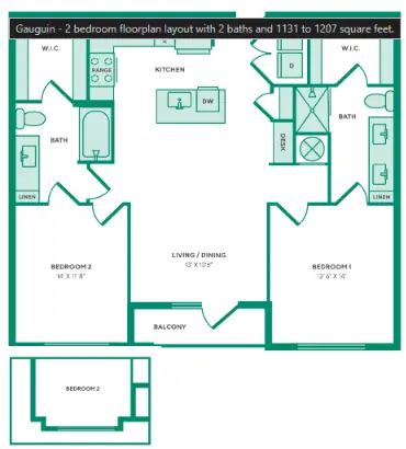 West End Richmond Houston Apartments Floor Plan 9