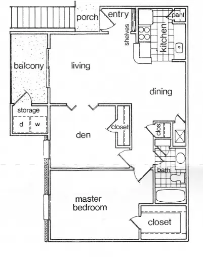 Westbury Crossings Houston Apartments Floor Plan 4