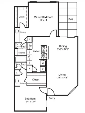 Westmount At Braesridge Houston Apartment Floor Plan 8