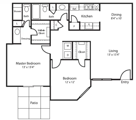 Westmount At Braesridge Houston Apartment Floor Plan 9