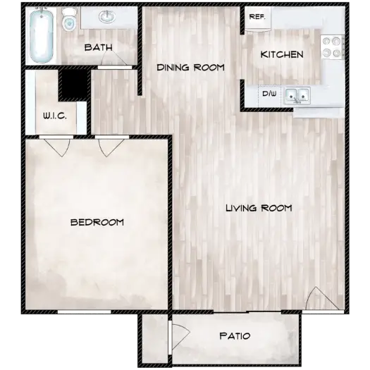 Woodchase Apartments Houston Floor Plan 2
