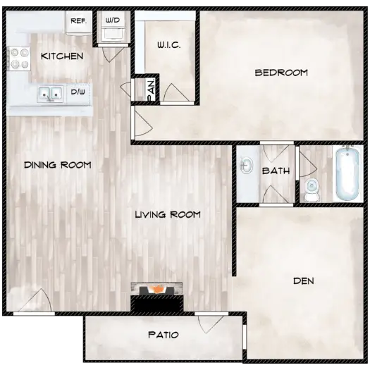 Woodchase Apartments Houston Floor Plan 5