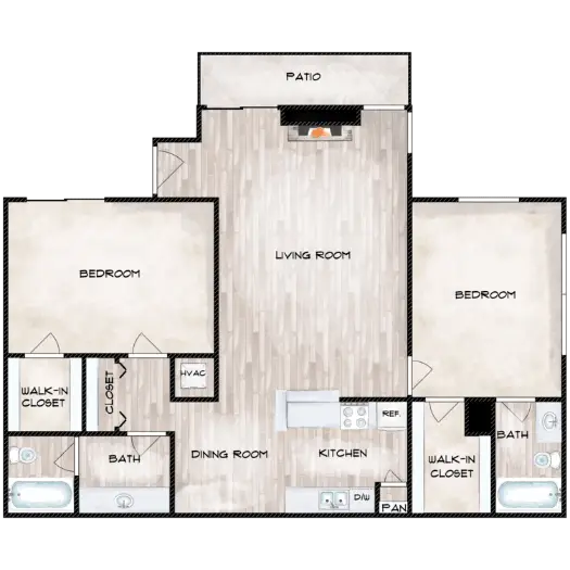 Woodchase Apartments Houston Floor Plan 6