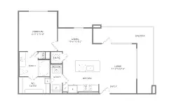 1879 at the Grid Houston Apartments Floor Plan 9
