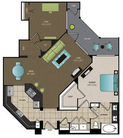 24Eleven Washington Houston Apartments Floor Plan 10