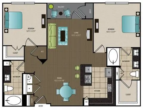 24Eleven Washington Houston Apartments Floor Plan 14