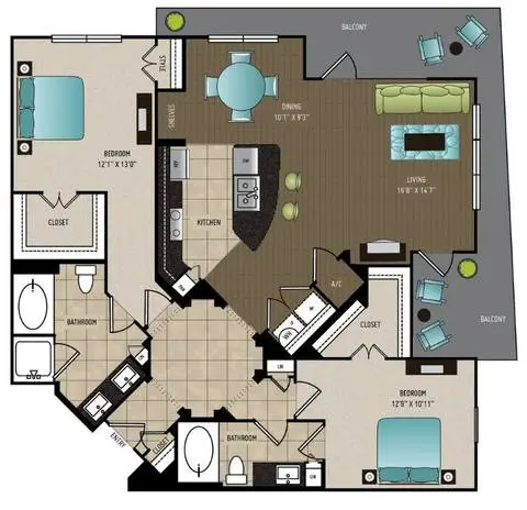24Eleven Washington Houston Apartments Floor Plan 18
