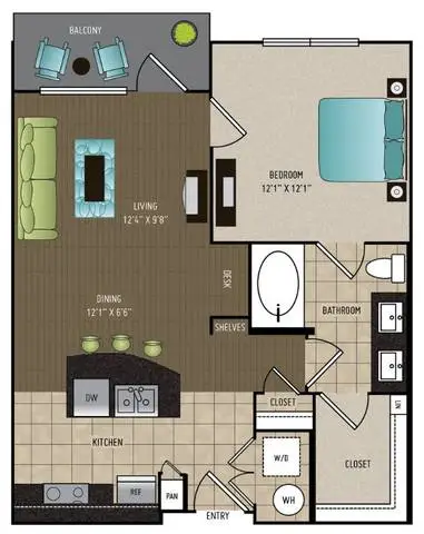 24Eleven Washington Houston Apartments Floor Plan 3