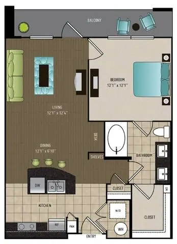 24Eleven Washington Houston Apartments Floor Plan 4