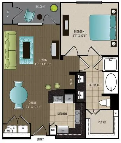 24Eleven Washington Houston Apartments Floor Plan 5