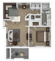 3101 Place Apartments Houston Floor Plan 2