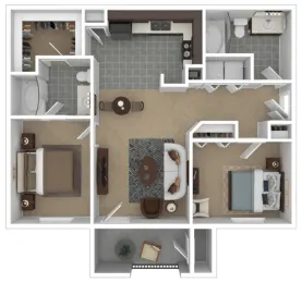 3101 Place Apartments Houston Floor Plan 6