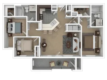 3101 Place Apartments Houston Floor Plan 9