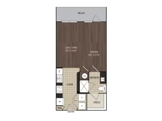 5755 Hermann Park Houston Apartment Floor Plan 1