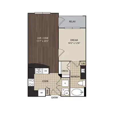 5755 Hermann Park Houston Apartment Floor Plan 3