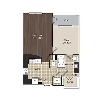 5755 Hermann Park Houston Apartment Floor Plan 4