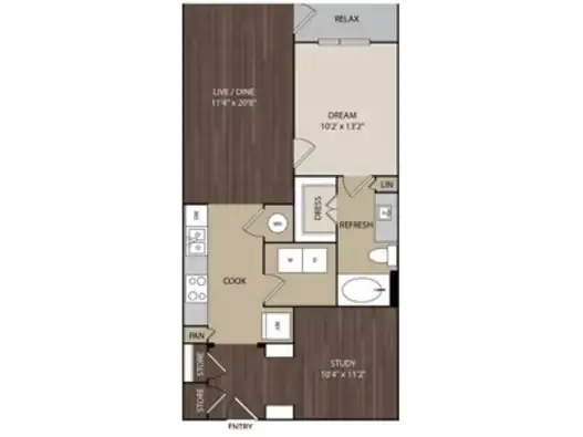 5755 Hermann Park Houston Apartment Floor Plan 7