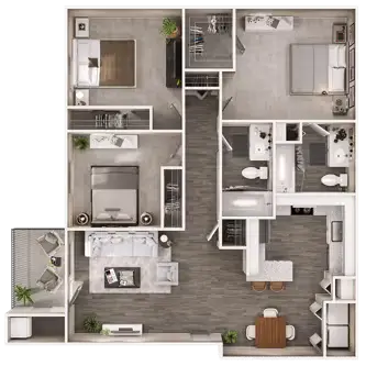 8181 Med Center Apartments Houston Floor Plan 6