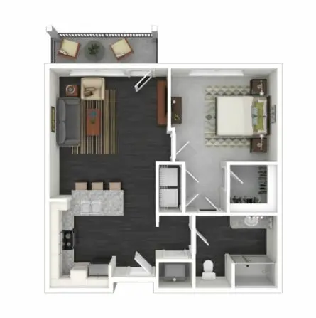 900 Winston Apartments Houston Apartment Floor Plan 1