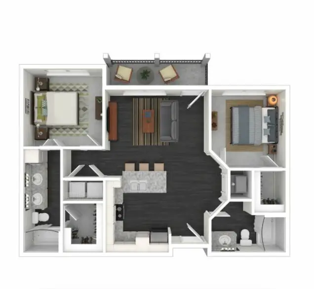 900 Winston Apartments Houston Apartment Floor Plan 2