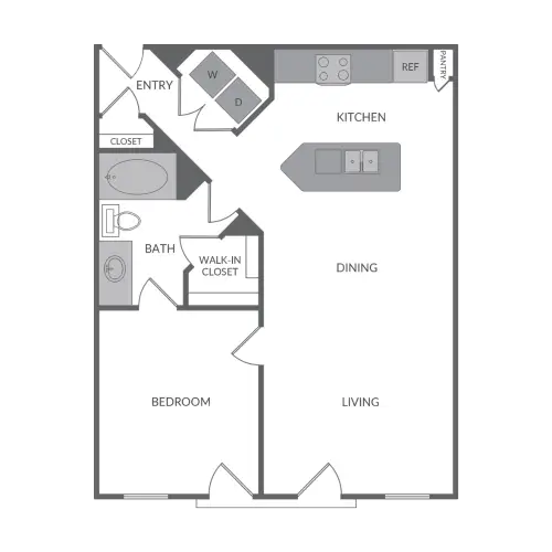 91Fifty Apartments Houston Floor Plan 3