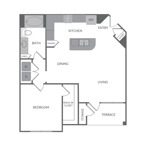 91Fifty Apartments Houston Floor Plan 4