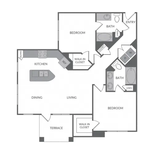 91Fifty Apartments Houston Floor Plan 5