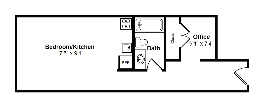 Allen House Apartments Floorplan 1