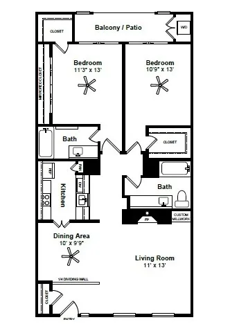 Allen House Apartments Floorplan 3