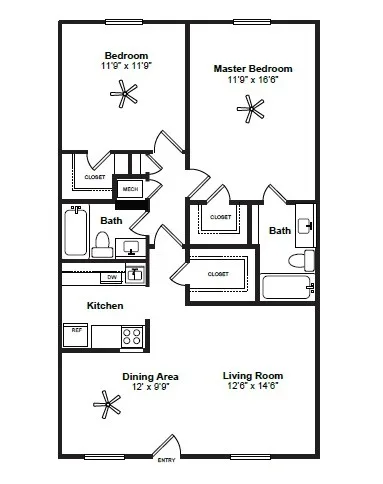 Allen House Apartments Floorplan 4