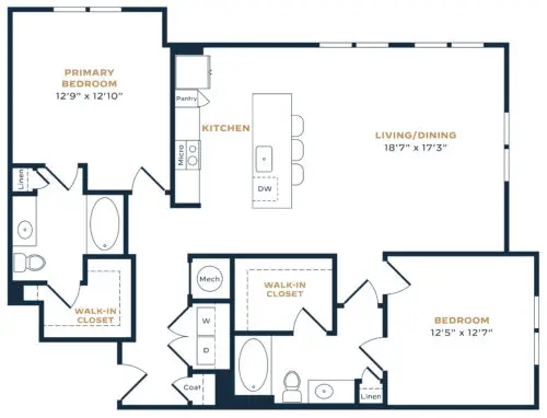 Allora Klein Crossing Houston Apartment Floor Plan 4