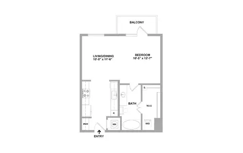 Arc at the Grid Houston Apartment Floor Plan 1