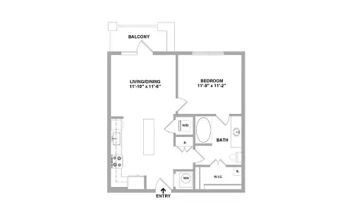 Arc at the Grid Houston Apartment Floor Plan 11