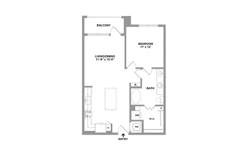 Arc at the Grid Houston Apartment Floor Plan 14