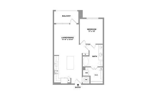 Arc at the Grid Houston Apartment Floor Plan 16